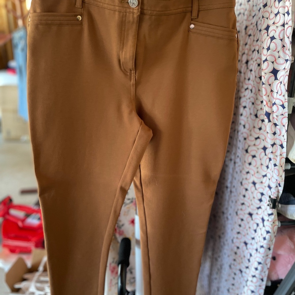 Brown Slim Fit Pants